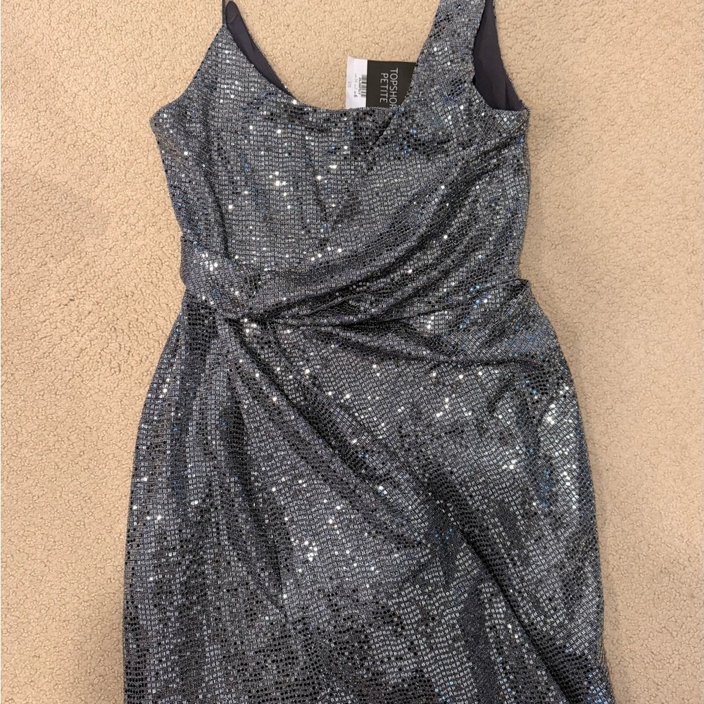 Topshop Metallic Mini Dress - Picture 4 of 4